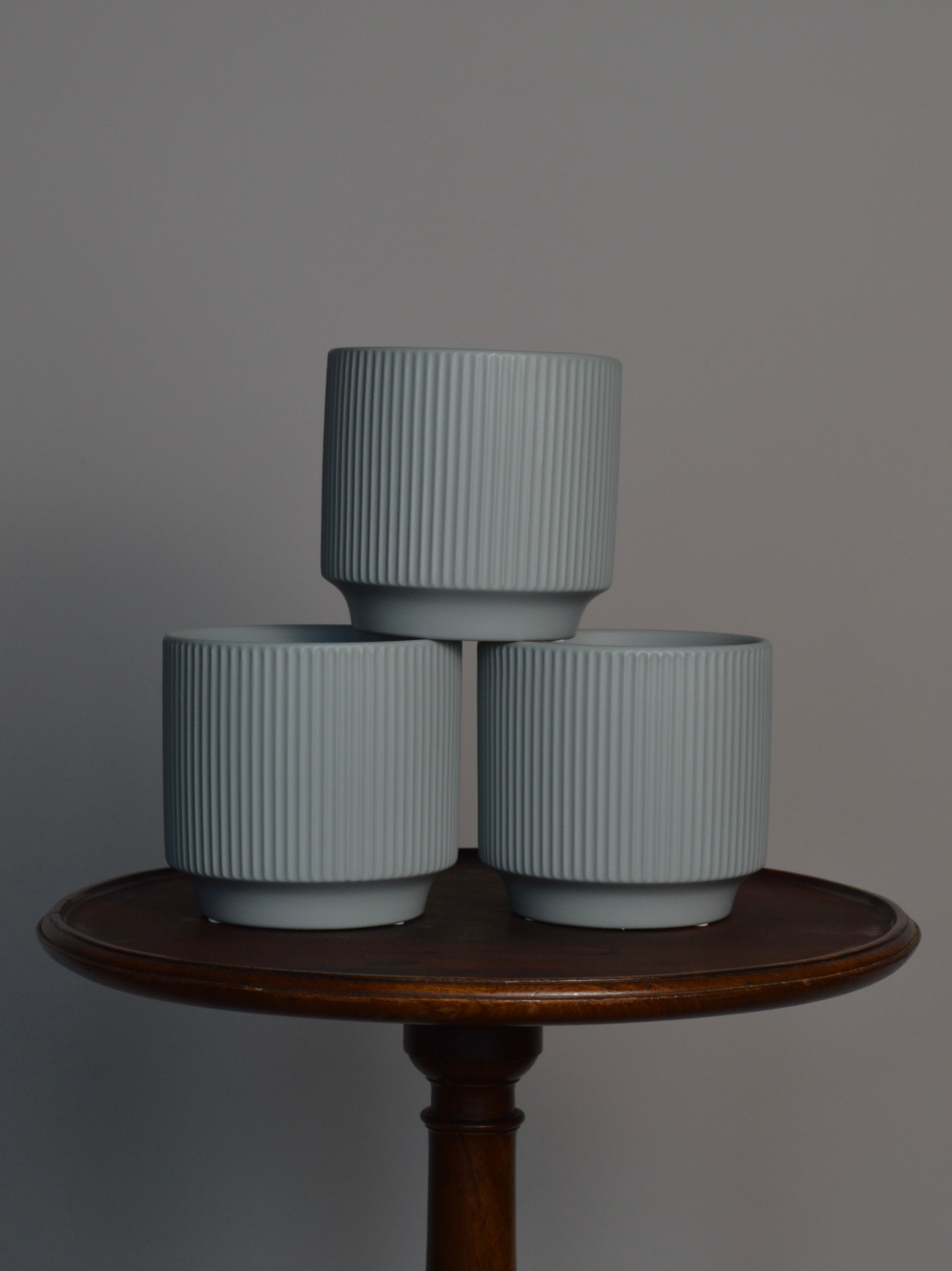 Blue Minimalist Ceramic Pot
